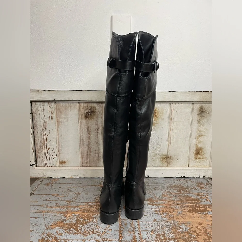 Rose Noire Italia Over The Knee Leather Boots